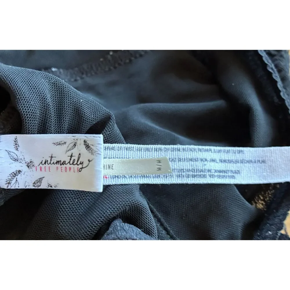 Intimately Free People Black Lace Bra Tank Top Shirt  Women's Size Medium